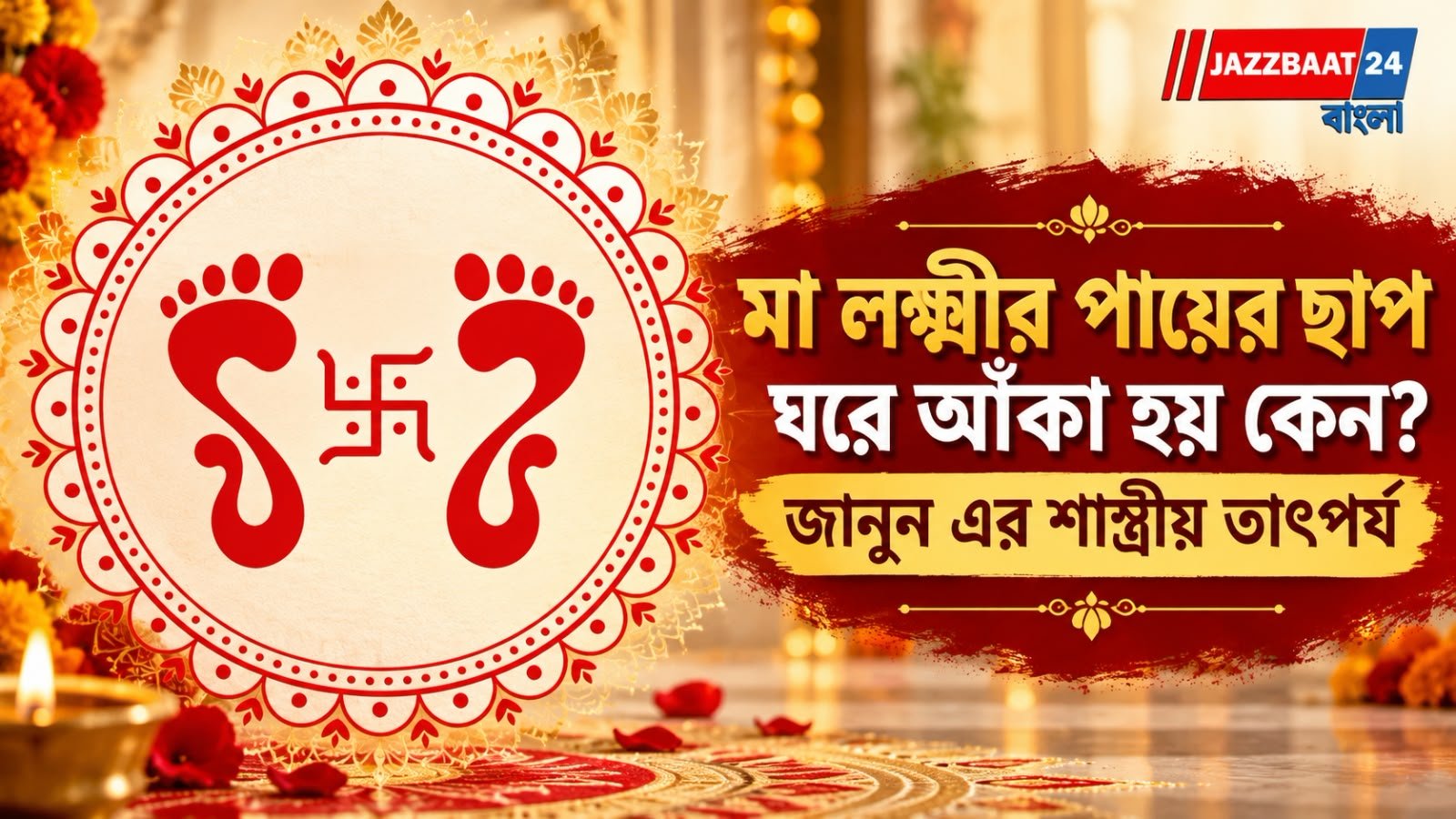 Lakshmi Puja: মা লক্ষ্মীর পায়ের ছাপ ঘরে আঁকা হয় কেন? জানুন এর শাস্ত্রীয় তাৎপর্য
